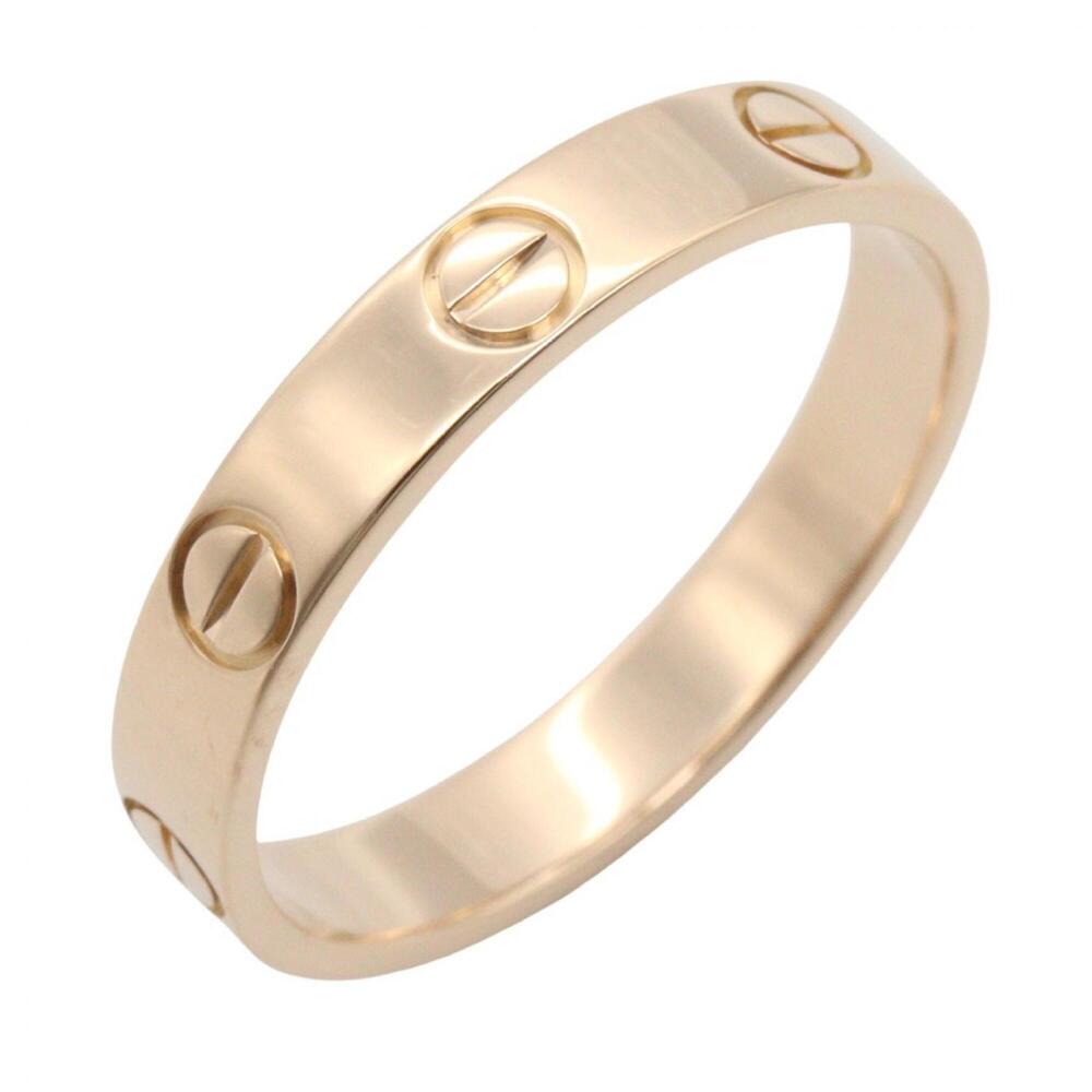 Cartier Mini Love Ring, 18K Pink Gold (PG), Men's/Women's, Tone, B4085200